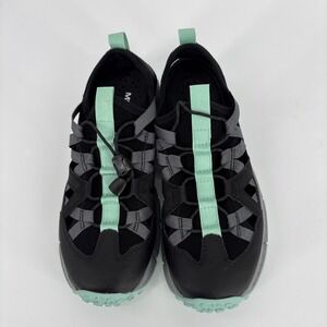 Merrell Hydrotrekker Sport Sandals Women's 6.5 Black Mint Bungee Shoes Lace Up